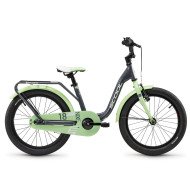 S'COOL niXe 18" 1-speed coaster-brake Aluminium dark grey-pastel green