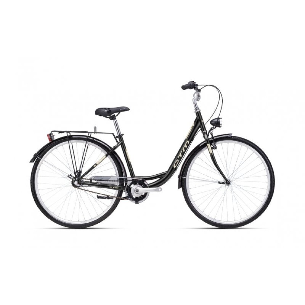 CTM Rita 1.0 28" - 2025 - matt black - light gold Moteriškas miesto dviratis