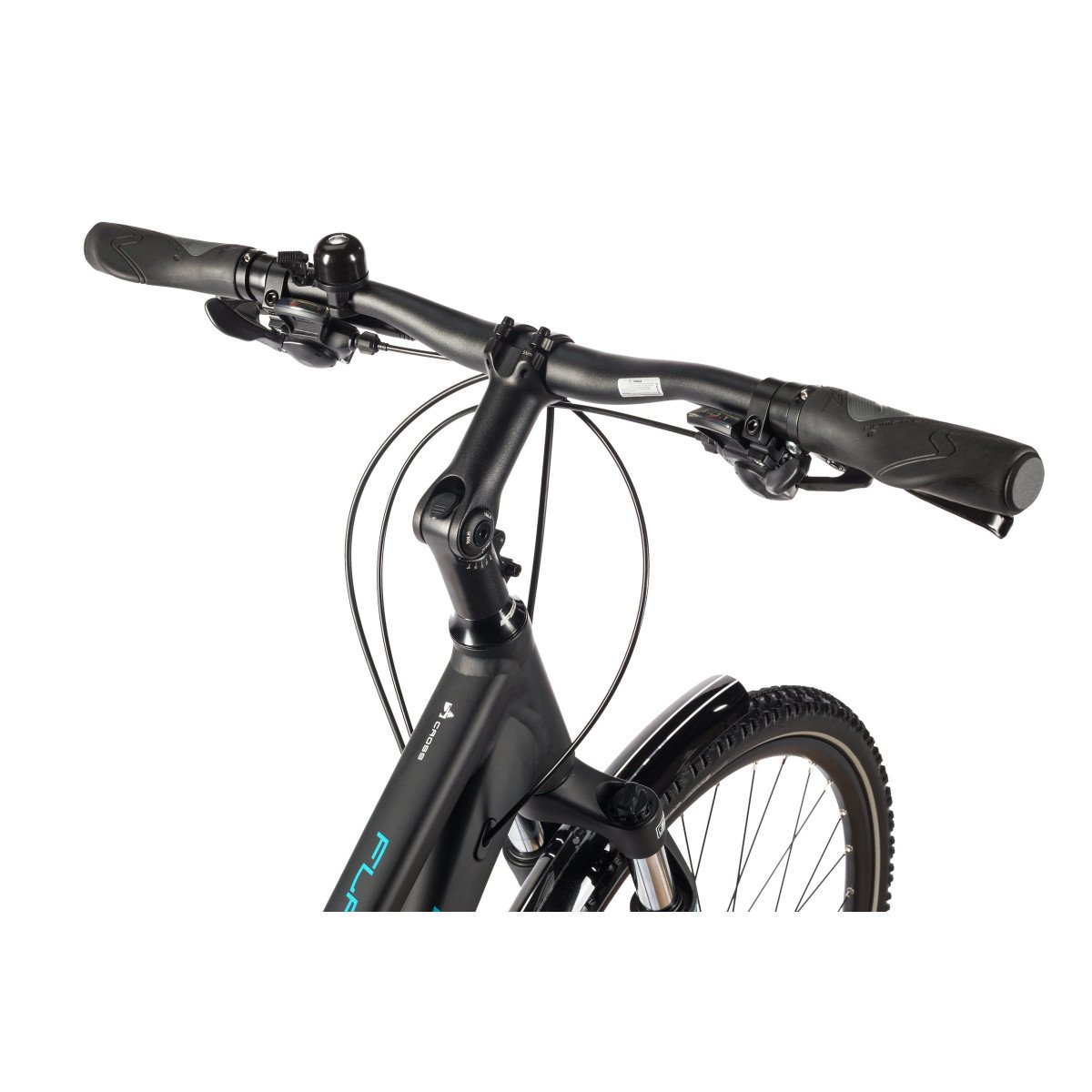 Unibike Flash EQ LDS 2025 black hibridinis dviratis Unibike Flash EQ LDS 2025 black hibridinis dviratis