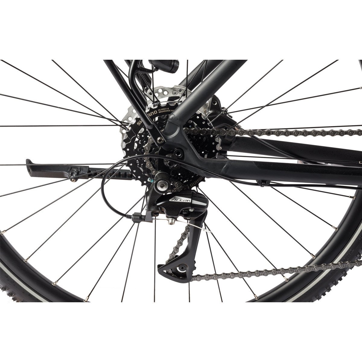 Unibike Flash EQ LDS 2025 black hibridinis dviratis Unibike Flash EQ LDS 2025 black hibridinis dviratis