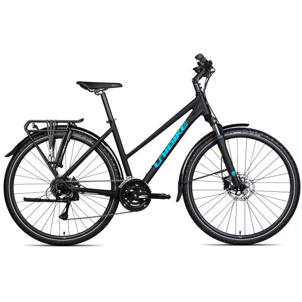 Unibike Flash EQ LDS 2025 black hibridinis dviratis