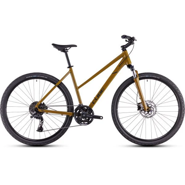 Cube Nature Pro Trapeze willowgreen'n'black 2025 hibridinis dviratis
