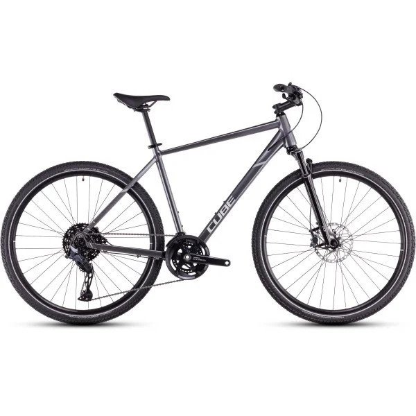 Cube Nature SLX graphite'n'fossil 2025 hibridinis dviratis