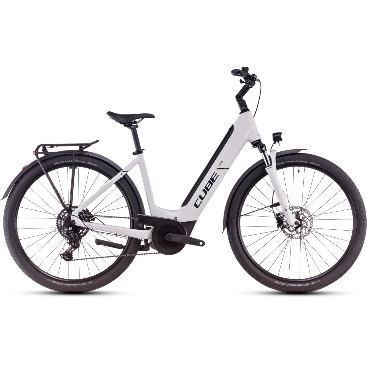 Cube Touring Hybrid ONE 500 Easy Entry cotton'n'grey 2025 elektrinis turistinis dviratis