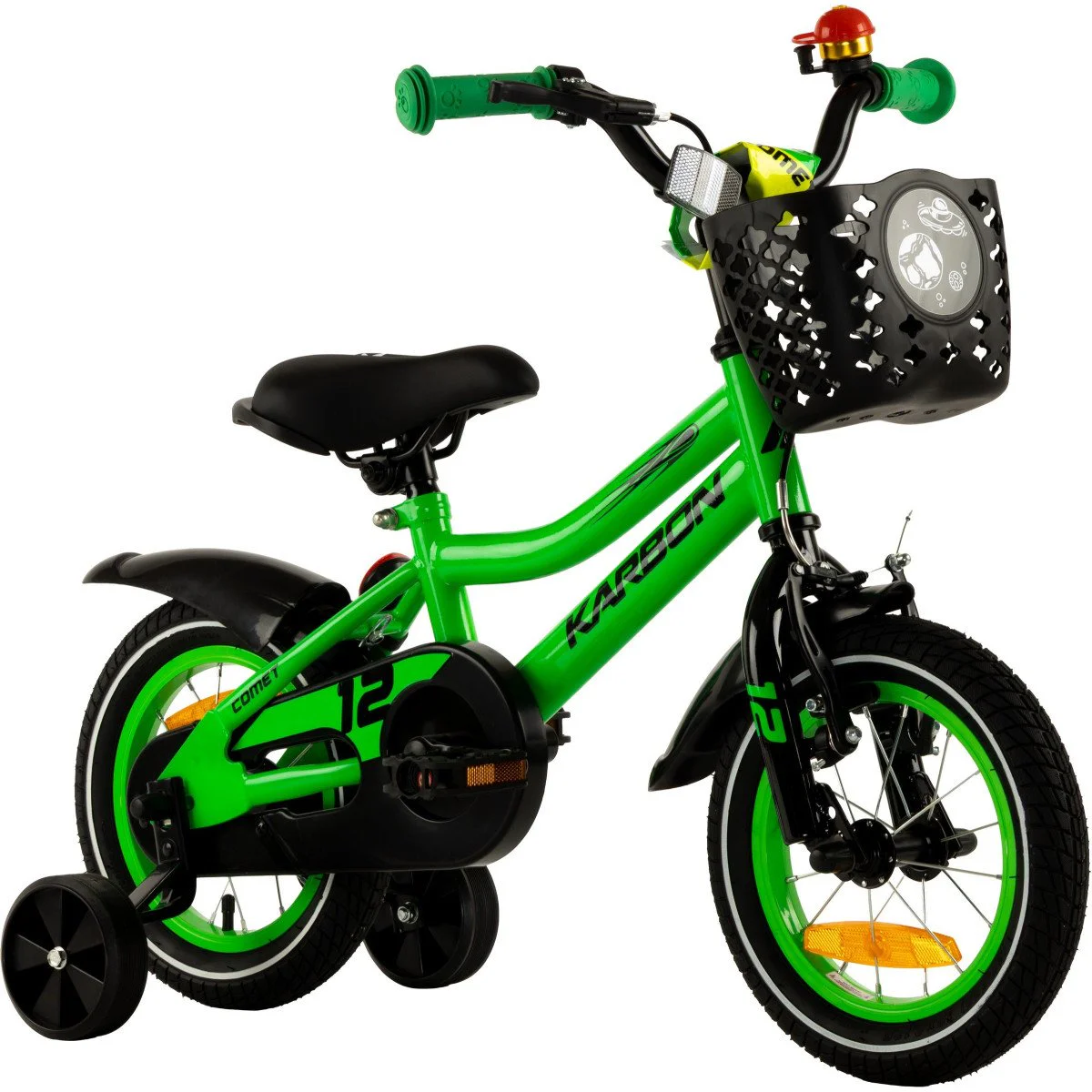 Karbon Comet 12 green neon dviratis