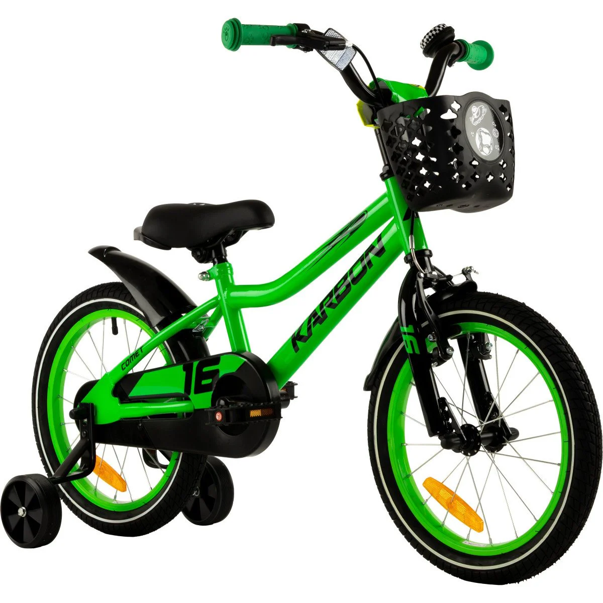 Karbon Comet 16 green neon dviratis