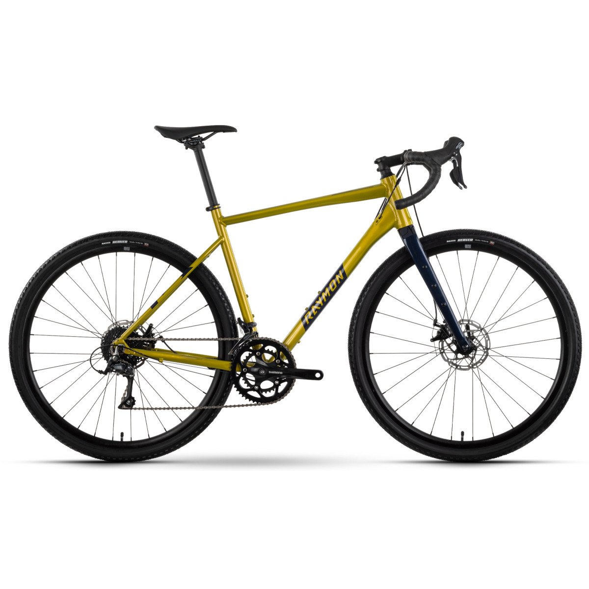 Raymon Territ 2025 mustard-steelblue dviratis