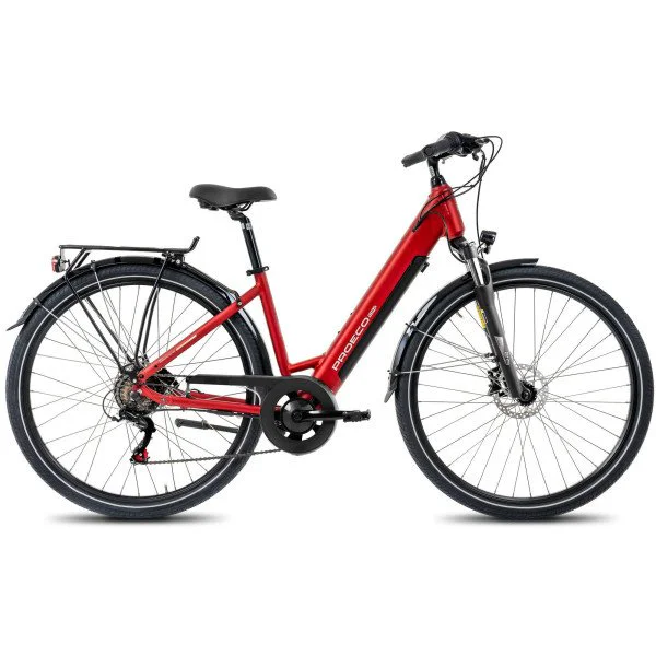 Romet ProEco Wave AN 1.0 R 504Wh red-silver elektrinis miesto dviratis