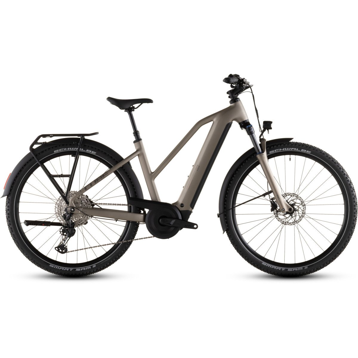 Cube Nuride Hybrid Pro 800 Trapeze flashstone'n'chrome 2026 elektrinis dviratis