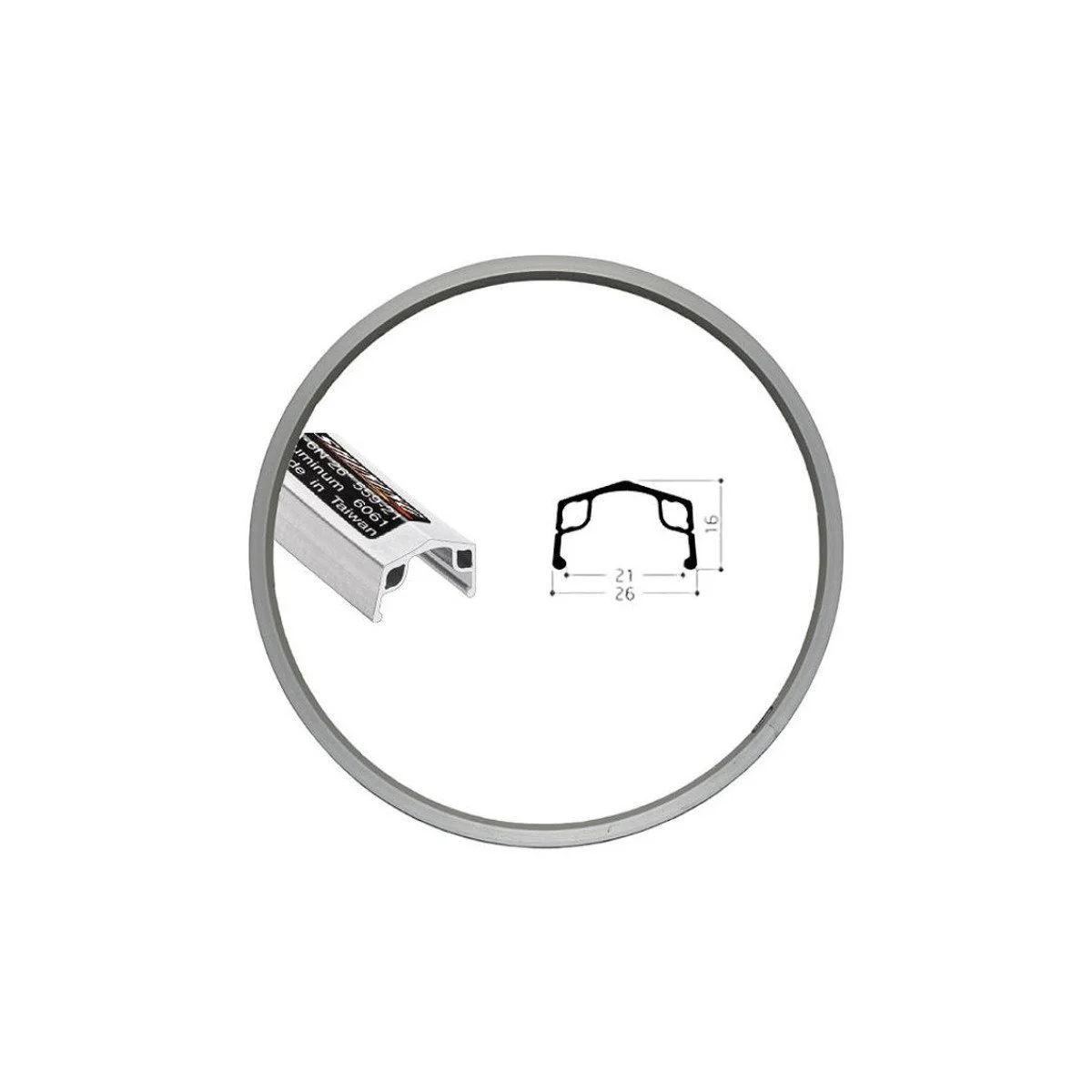 Shining A-6N NUT 26" Priekinis ratas