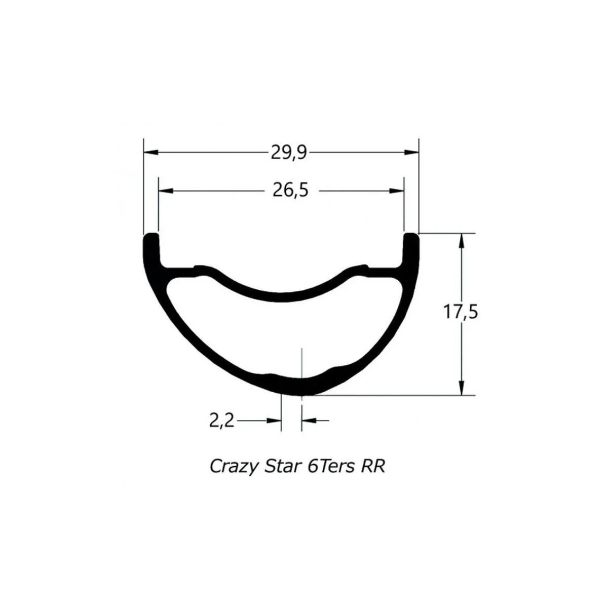 Duke 29" Crazy Star 6ters RR Ratlankis | 32H / aliuminis
