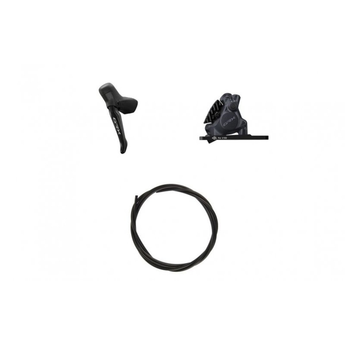 Shimano BL-RS717-L / BR-RX410 GRX Di2 stabdžių pavarų rankenėlė su hidrauliniais stabdžiais | priekis