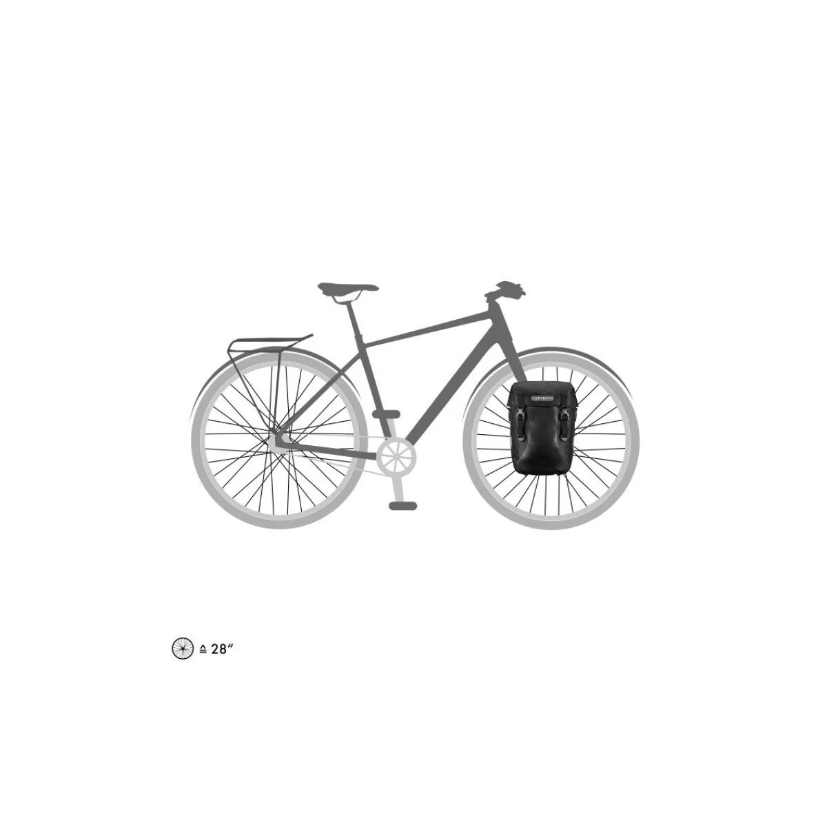 Ortlieb Sport-Packer Black krepšių komplektas ant bagažinės | 15L