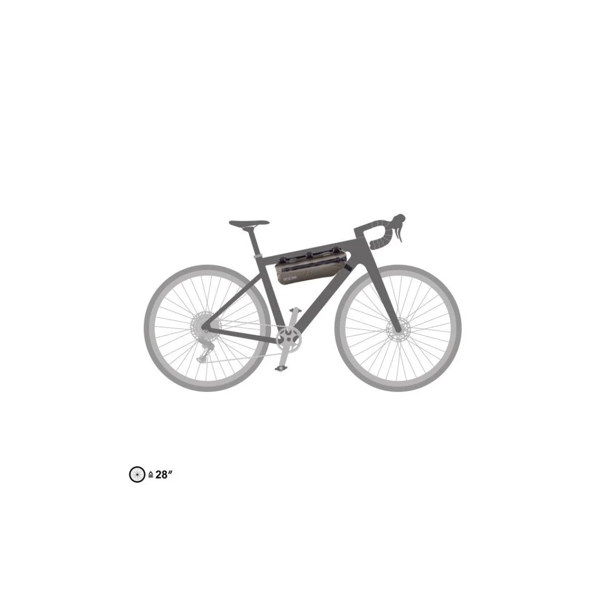 Ortlieb Frame-Pack Toptube Dark Sand krepšys ant rėmo | 4L