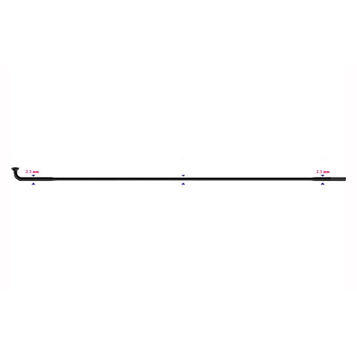 Sapim Leader J-Bend 2.3 x 286 mm Stipinas 2.3 x 286 mm