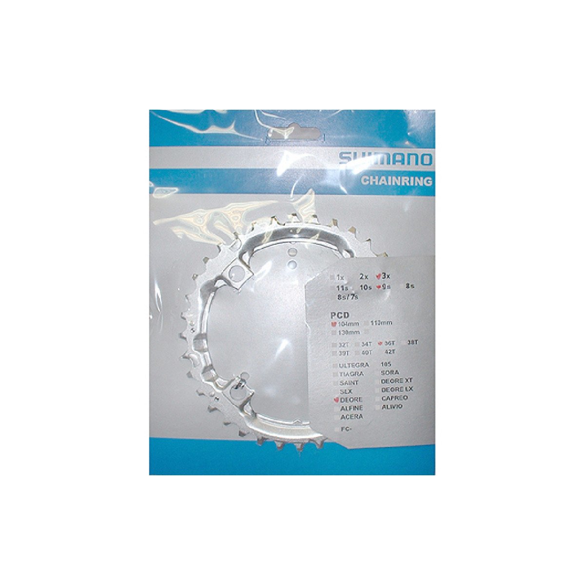Shimano Deore FC-M532 36T žvaigždutė priekinė | 3 x 9 pavarų Shimano Deore FC-M532 36T žvaigždutė priekinė | 3 x 9 pavarų