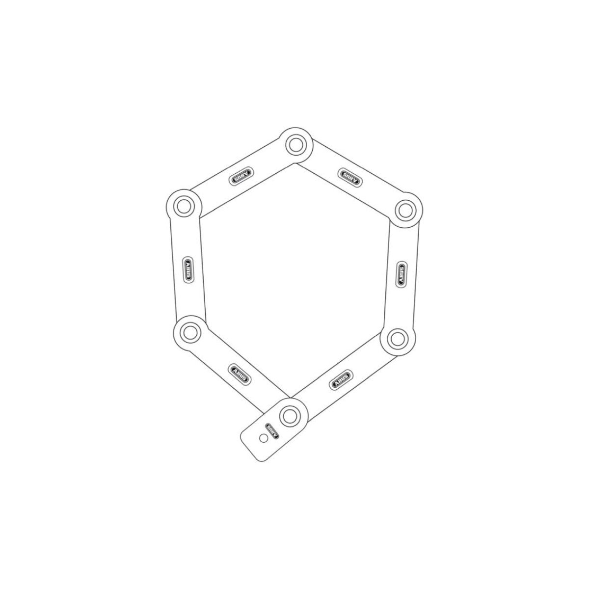 ABUS uGrip Bordo 5700K/100 + SH Black sulankstoma spyna