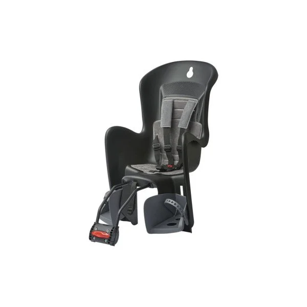 Polisport Bilby Maxi FF vaikiška kėdutė dviračiui | ant rėmo / juoda-pilka