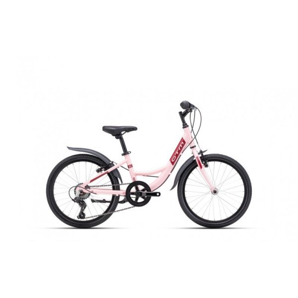 CTM Ellie 20'' matt light pink pearlescent / burgundy 2025 dviratis