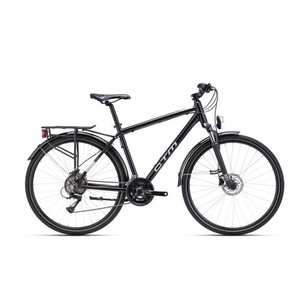 CTM Tranz trek 28'' matt black / glossy silver 2025 dviratis
