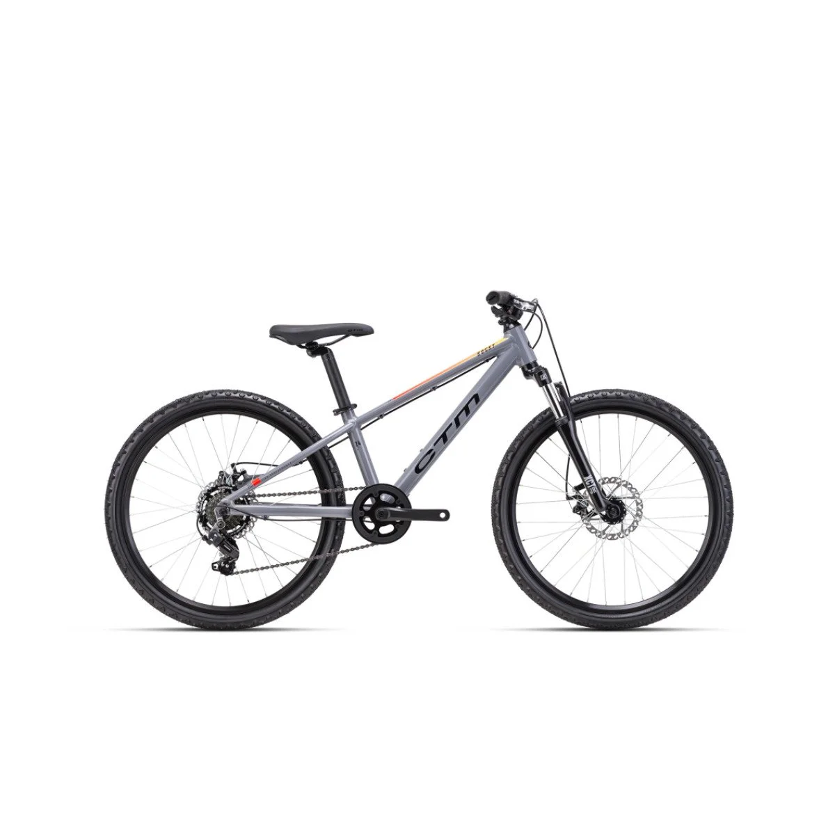 CTM Rocky 3.0 24" - 2025 - gray-orange Vaikiškas dviratis