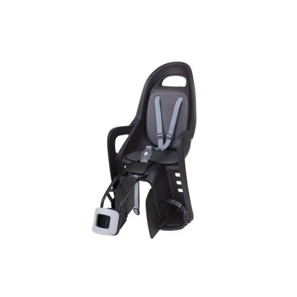 Polisport Groovy FF vaikiška kėdutė dviračiui ant rėmo | juoda/tamsiai pilka