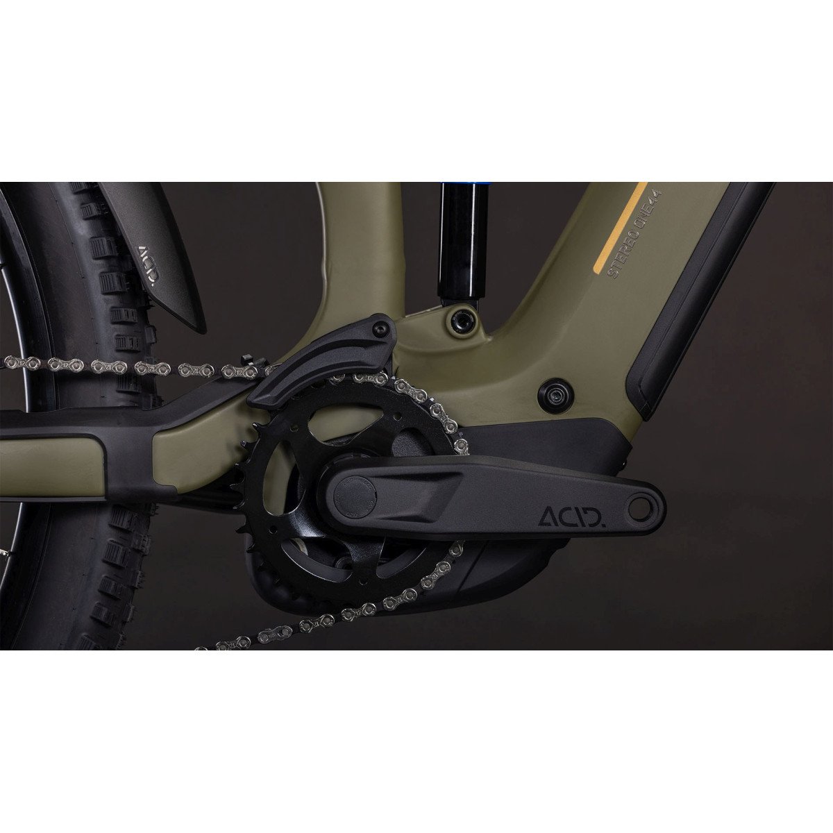 Cube Stereo Hybrid ONE44 Pro 800 29 dustyolive'n'gold 2026 elektrinis dviratis