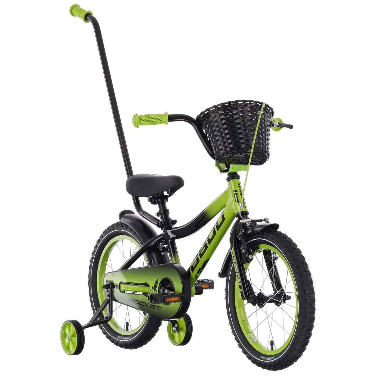 Tabou Rocket Alu 16 black-green dviratis
