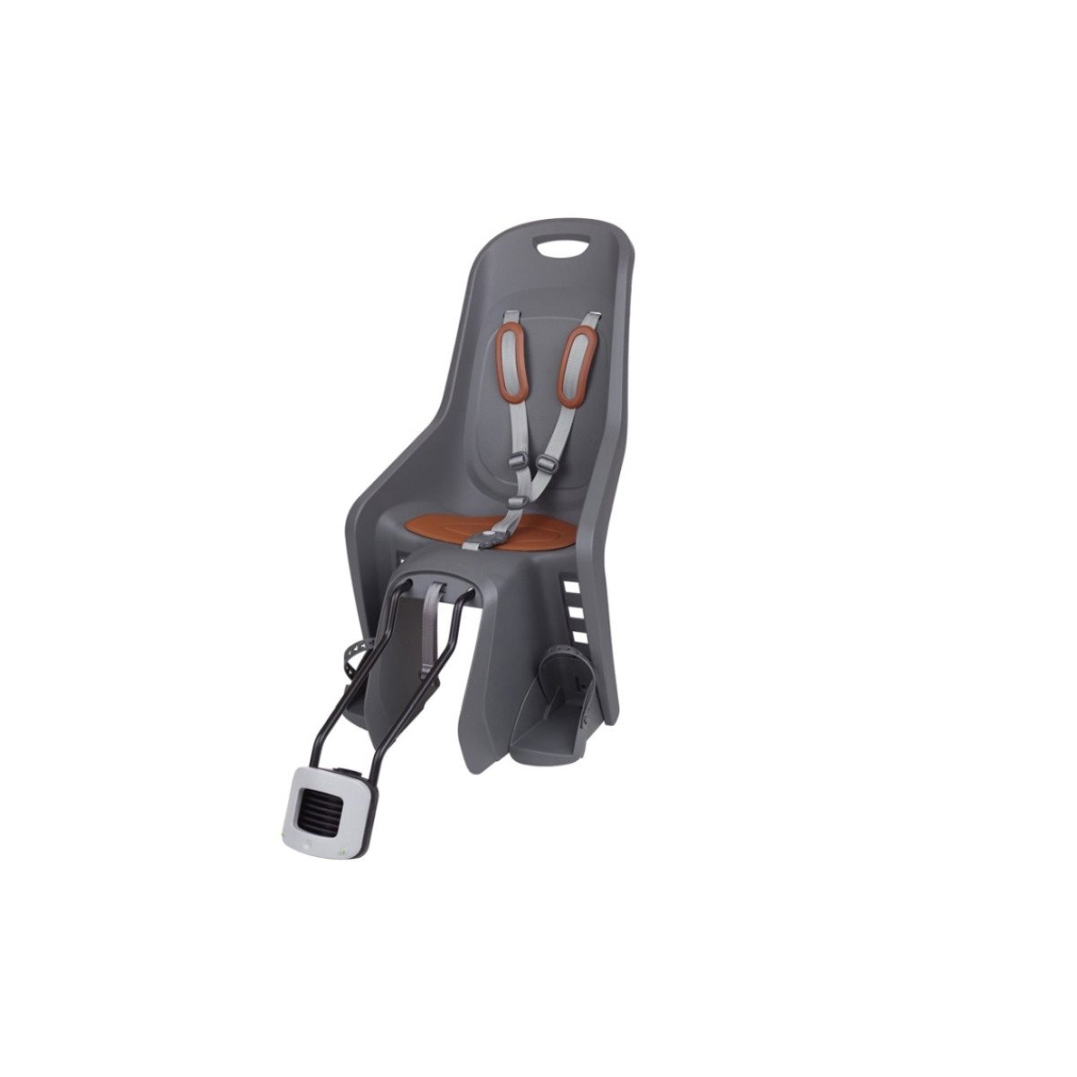 Polisport Bubbly Maxi Plus FF 29" vaikiška kėdutė dviračiui | ant rėmo / anglies pilka-ruda