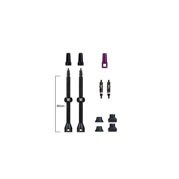 Dynamic Ventilių bekamerinių komplektas Barkeeper Tubeless Valves 80 mm