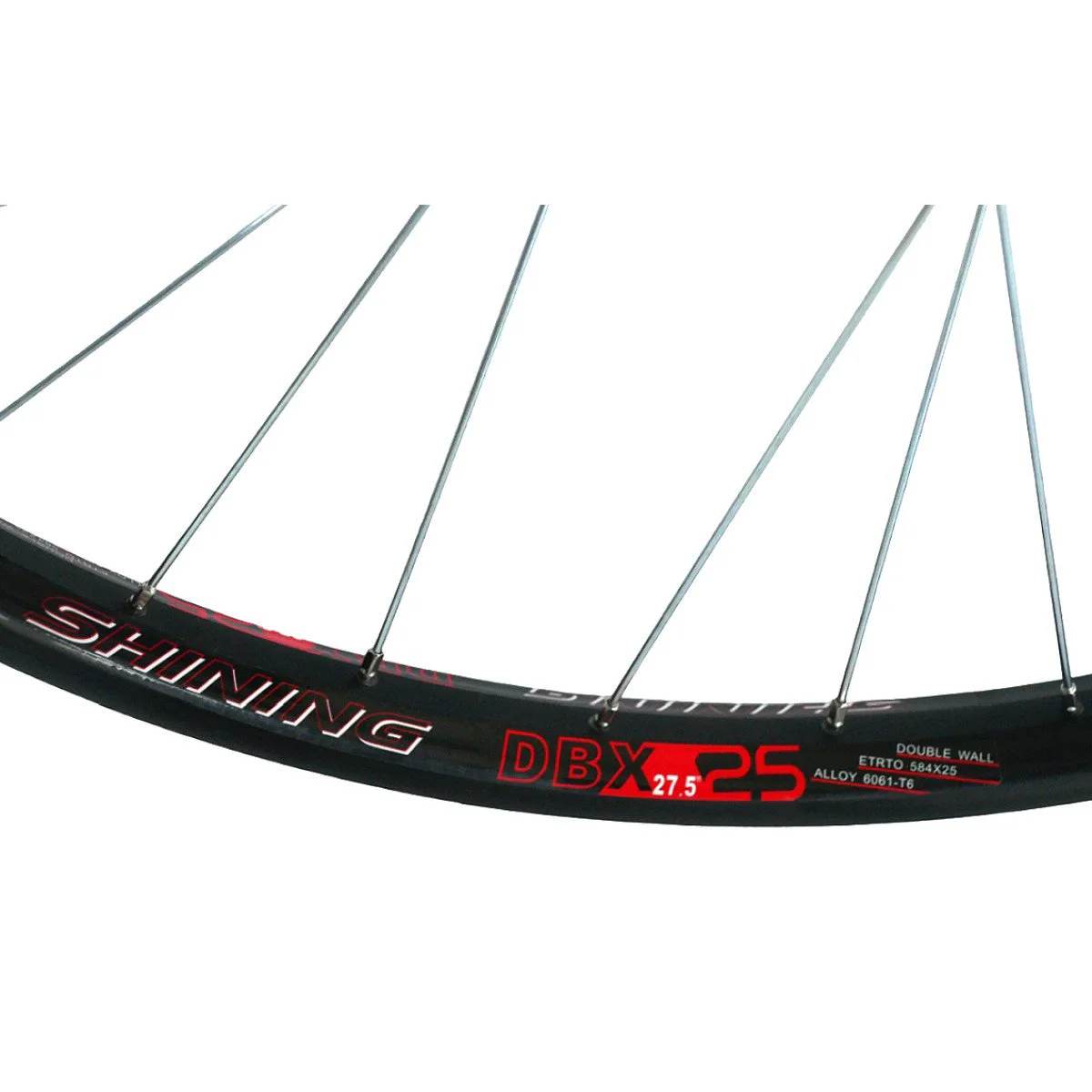 Shining 27.5" DB-X25 QR 6-Bolt FH Galinis ratas