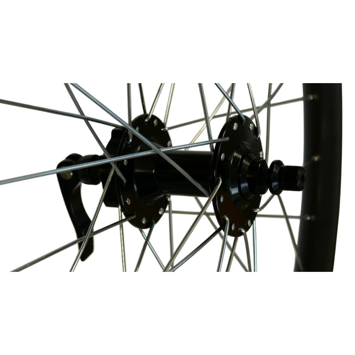 Shining 24" DB-30 QR SB 6-Bolt FH priekinis ratas | 32H / 6-bolt  d-brake / juodas