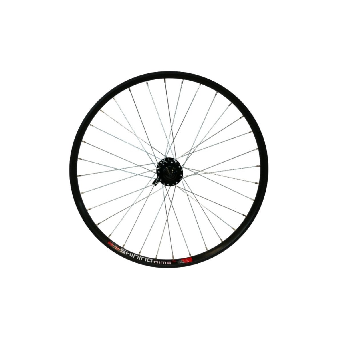 Shining 24" DB-30 QR SB 6-Bolt FH priekinis ratas | 32H / 6-bolt  d-brake / juodas