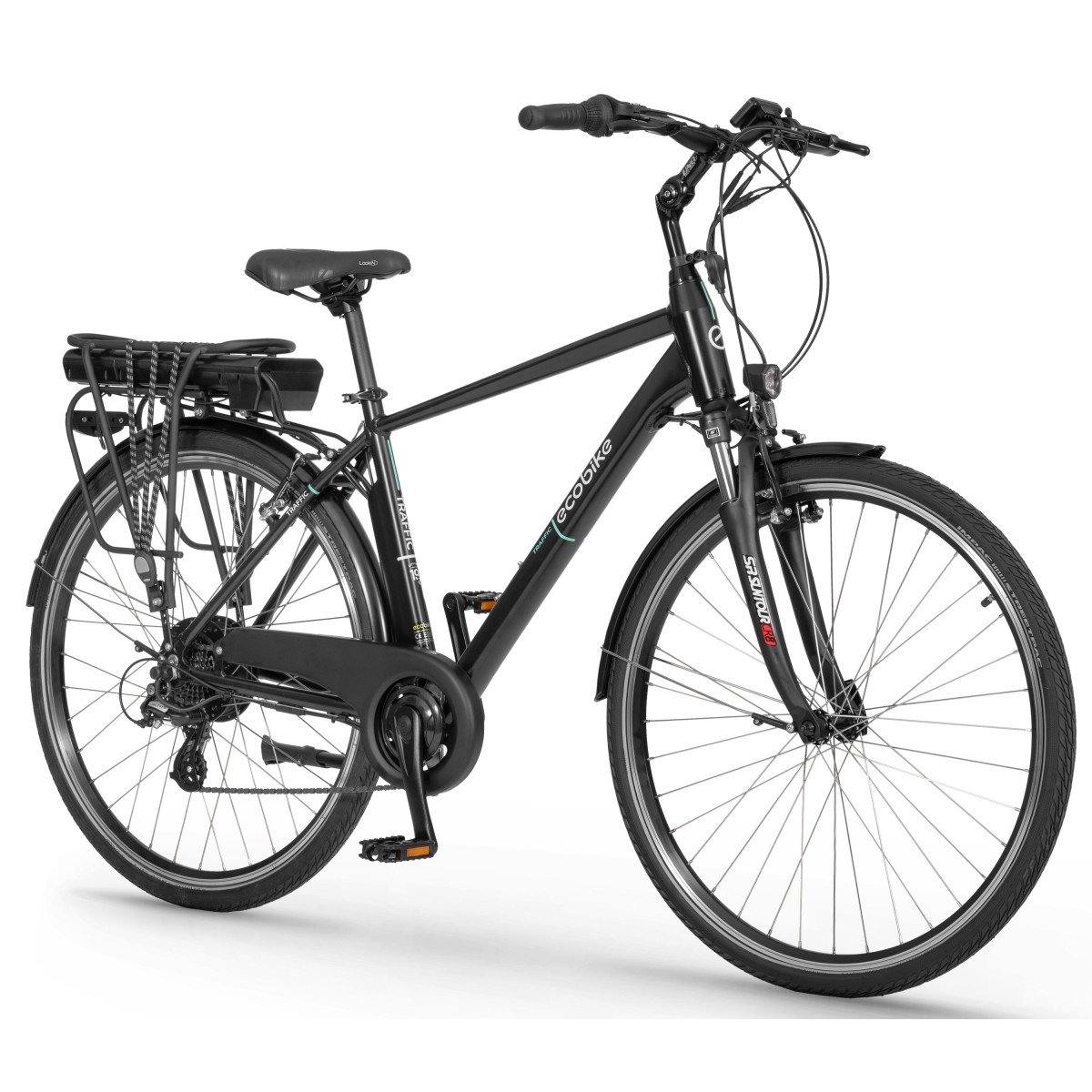 Ecobike Traffic 28 M Black 468Wh elektrinis dviratis