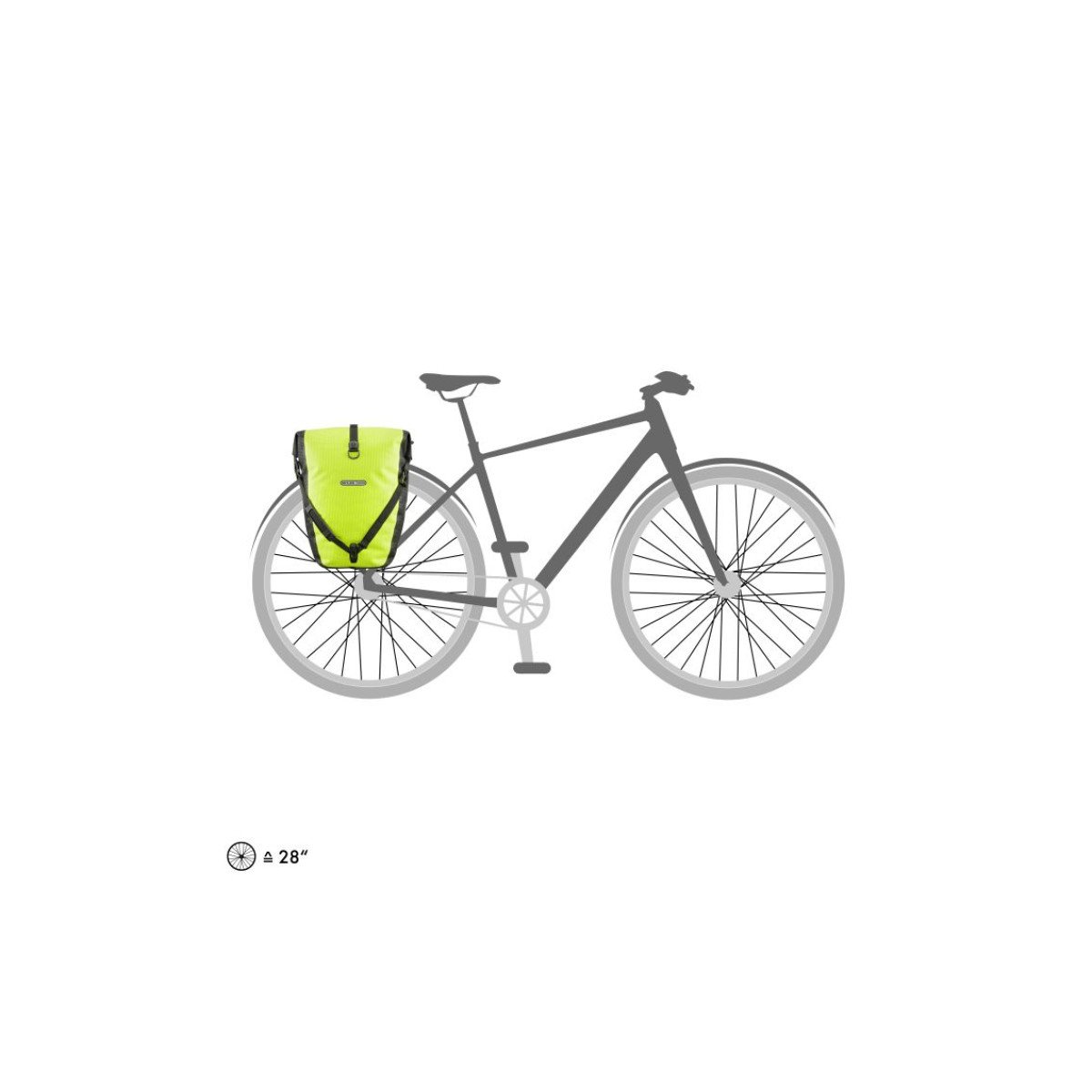 Ortlieb Back-Roller High-Vis Neon Yellow - Black Reflective krepšys ant bagažinės | 20L