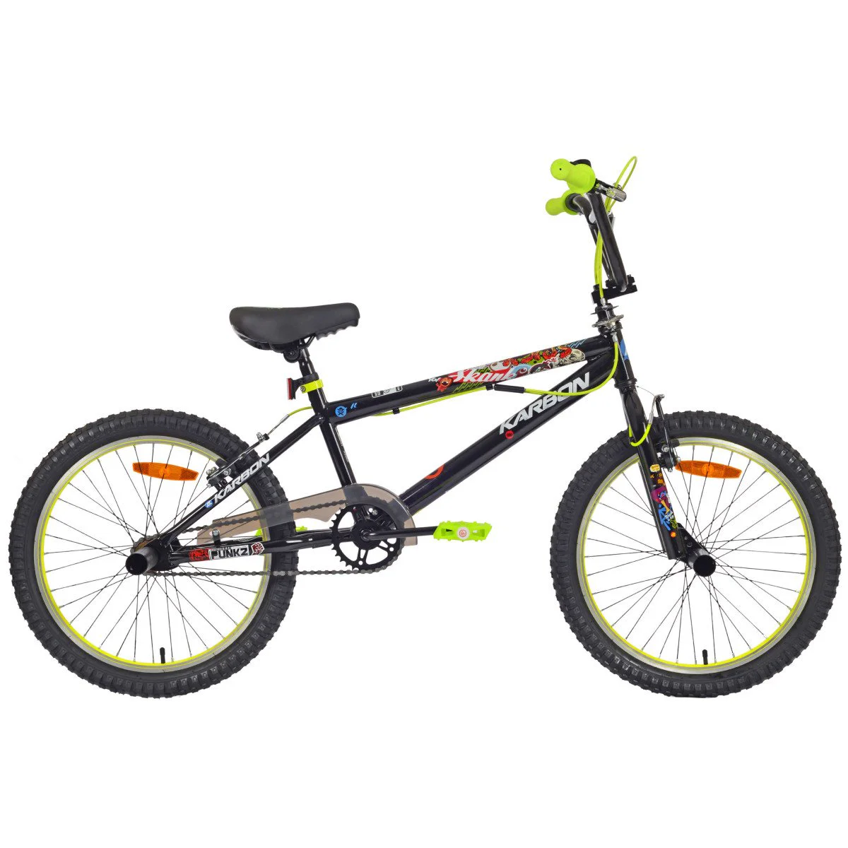 Karbon BMX 20 black-lime dviratis