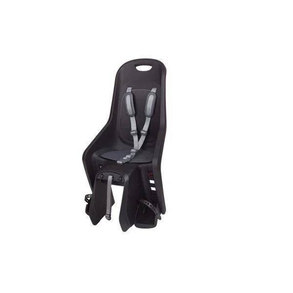 Polisport Bubbly Maxi Plus CFS vaikiška kėdutė dviračiui ant bagažinės | juoda/tamsiai pilka