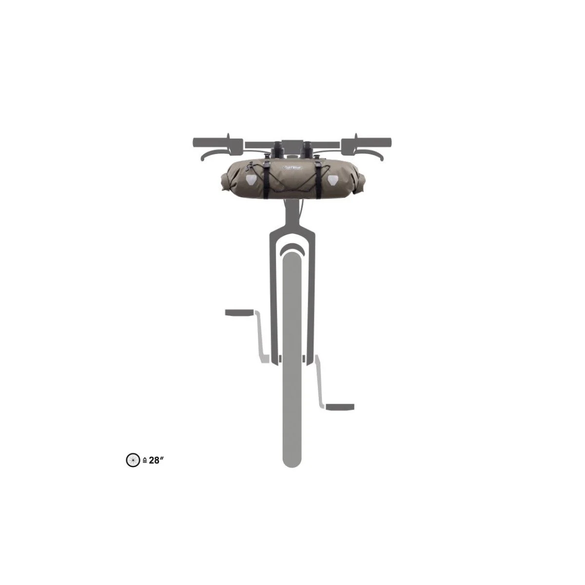 Ortlieb Handlebar-Pack Dark Sand krepšys prie vairo | 15L