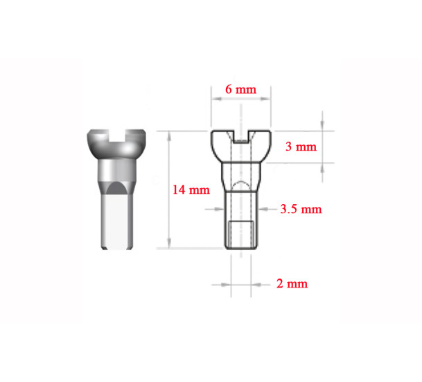 Stipinų galvutė Sapim 14G Polyax Brass Black