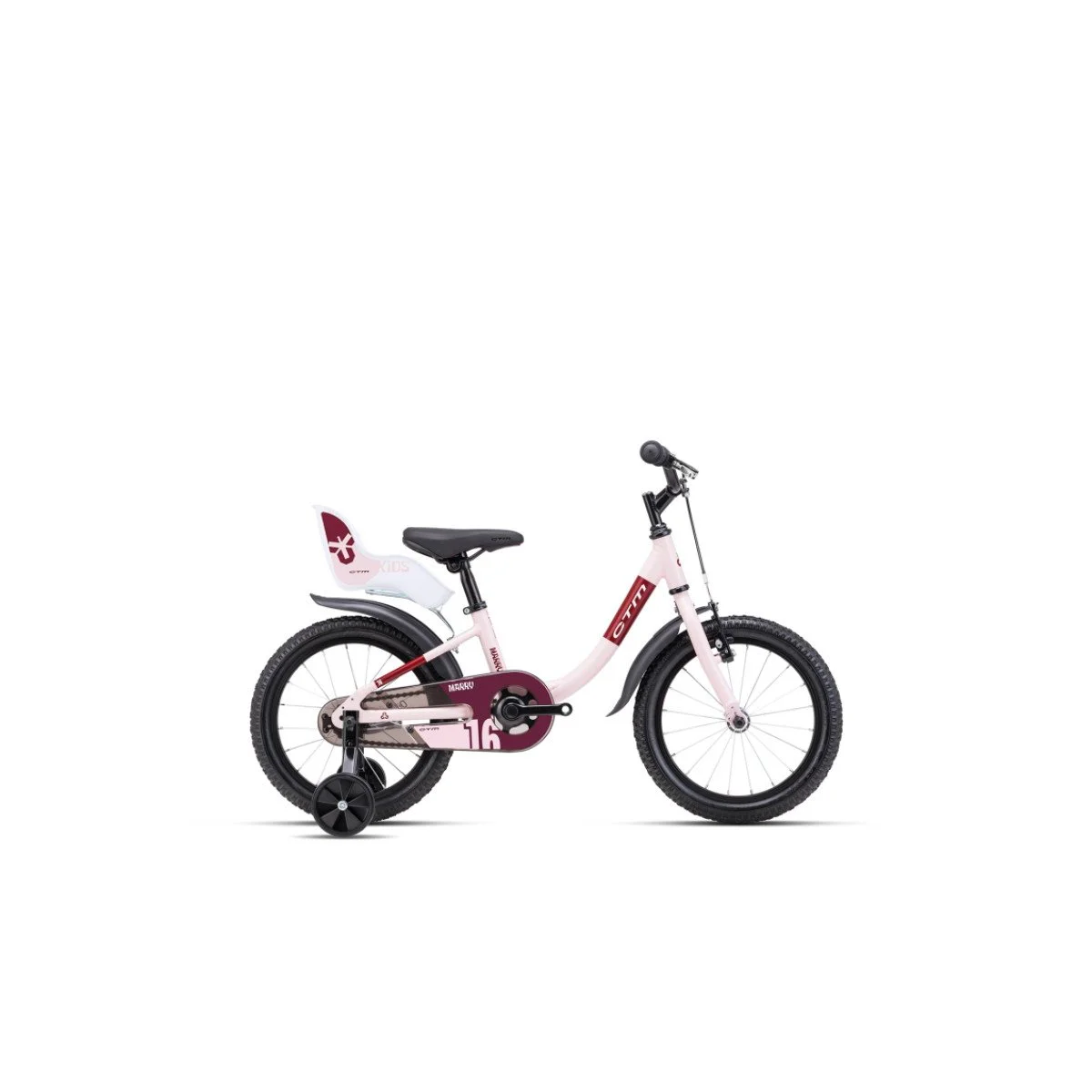 CTM Marry 16" - 2025 - matt light pink-burgundy Vaikiškas dviratis