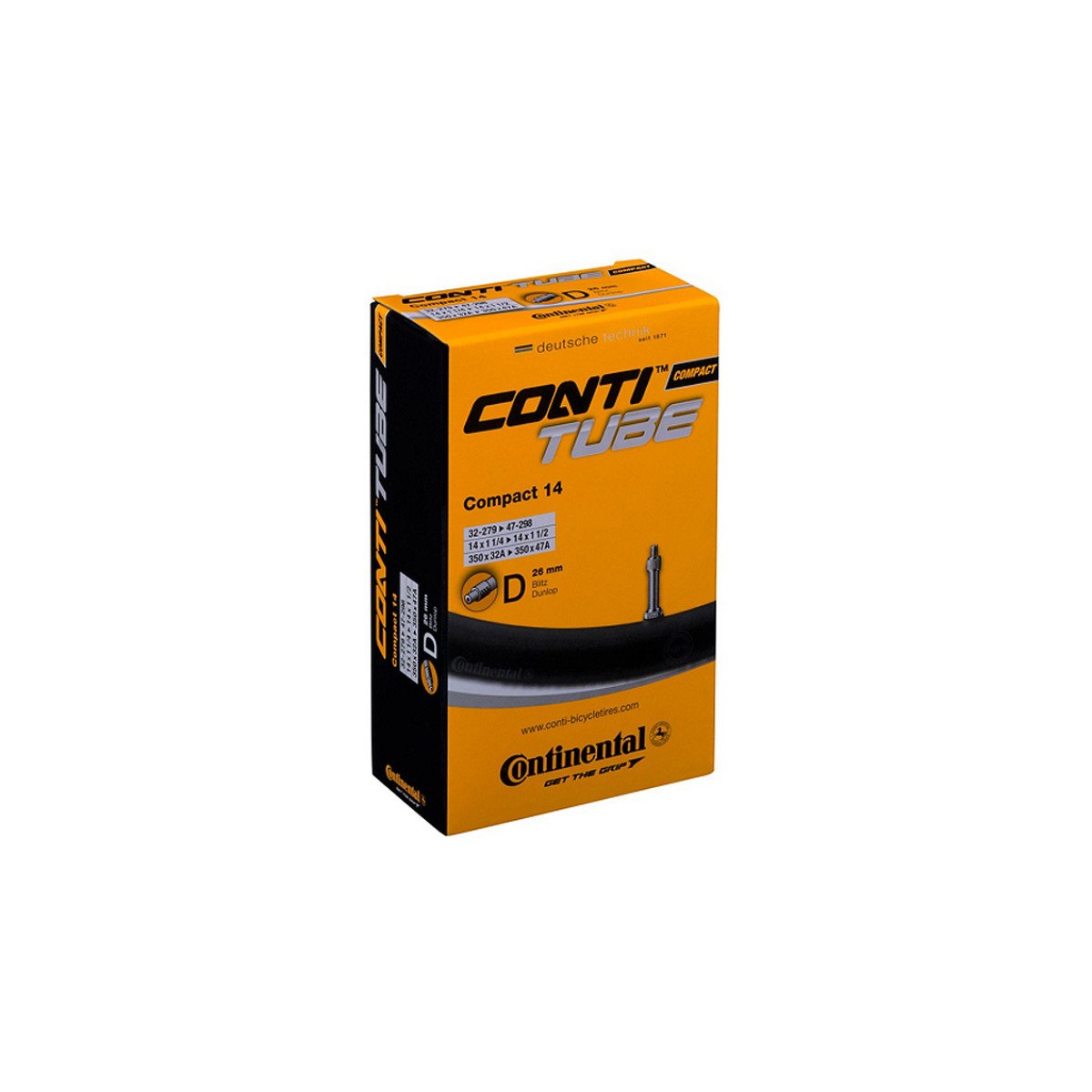 Continental 14 x 1.25/1.75 Dunlop 26mm Dviračio kamera