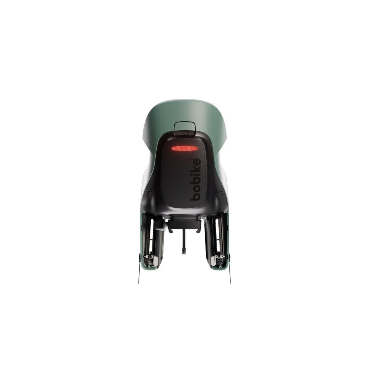 Bobike Exclusive Evolve Maxi Carrier vaikiška kėdutė dviračiui | ant bagažinės / žalia-pilka