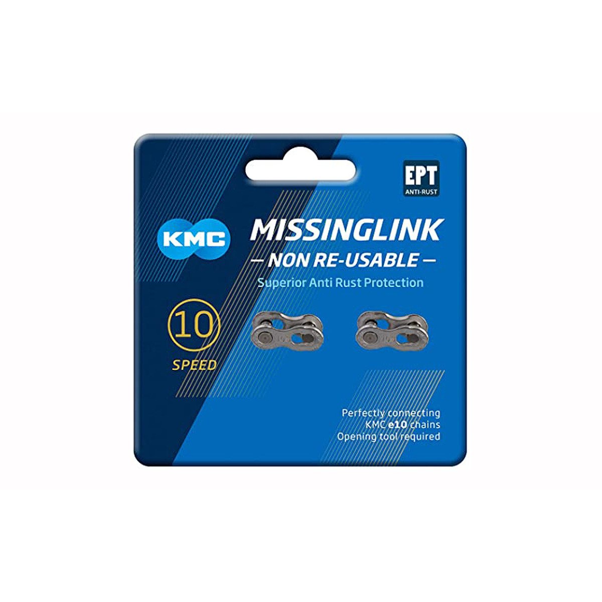 KMC Missing Link 10R EPT Silver grandinės sujungimas | 10 pavarų