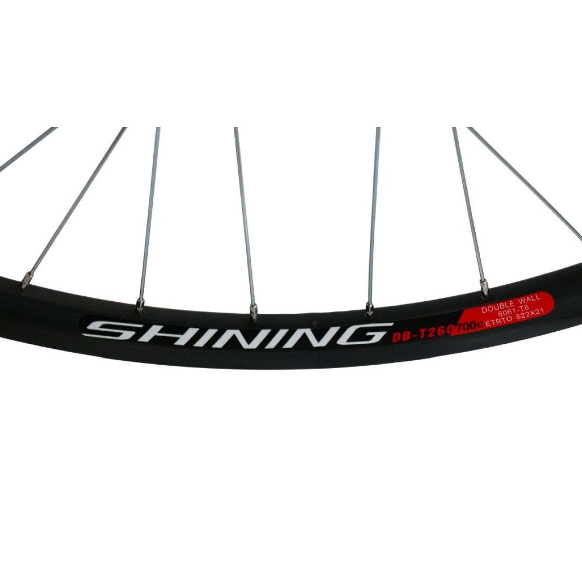 Shining 28" DB-T260 QR SB 6-Bolt FH priekinis ratas | 32H / 6-bolt  d-brake / juodas