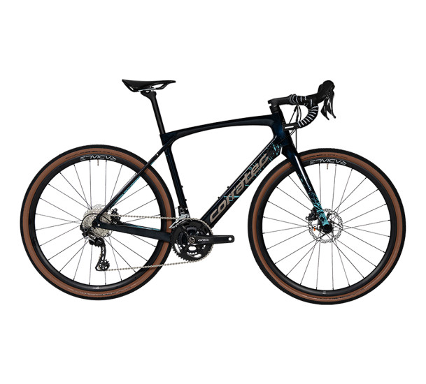 Corratec Gravel Allroad C2 28" Black - light blue - sand