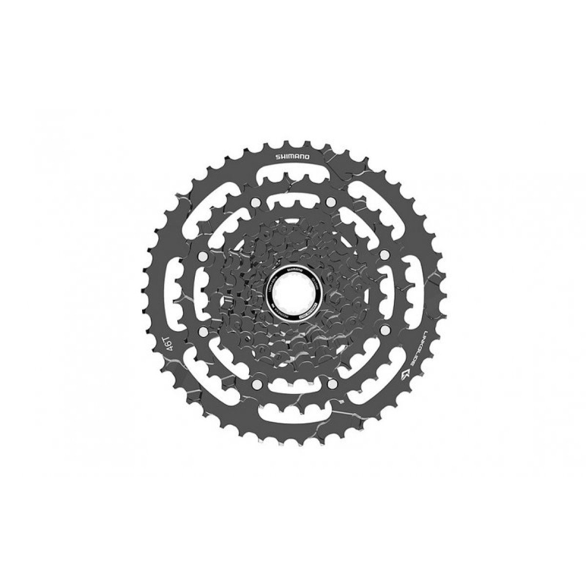 Shimano CS-LG400 Linkglide 11-46T galinis žvaigždžių blokas | 9 pavarų Shimano CS-LG400 Linkglide 11-46T galinis žvaigždžių blokas | 9 pavarų