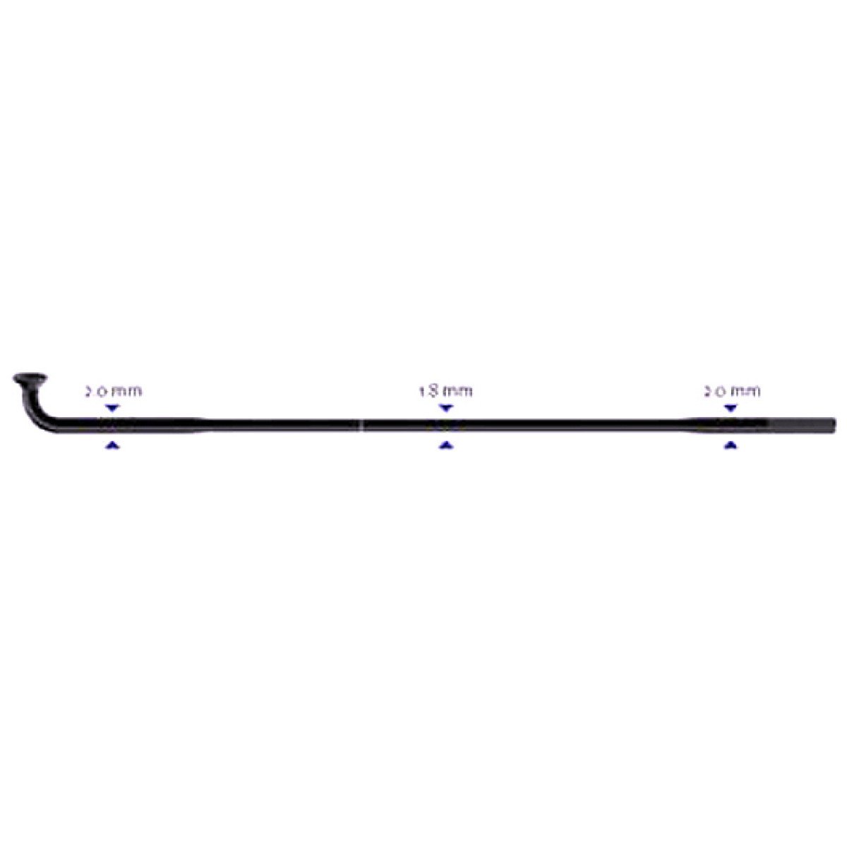 Sapim Race J-Bend 2-1.8-2 x 264 mm stipinas | black