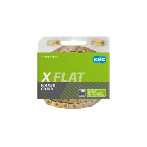 KMC X FLAT Ti-N Gold Waxed grandinė 126L | 12/13 pavarų