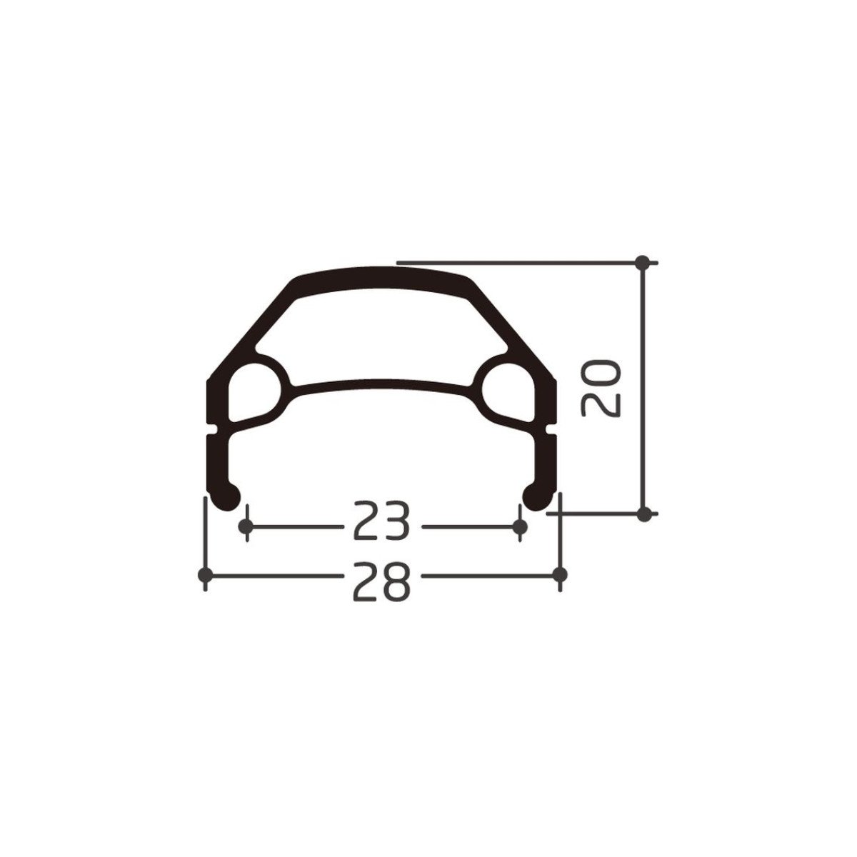 Shining MT-66 NUT MF galinis ratas 28" | Chosen / 36H / V-brake / black
