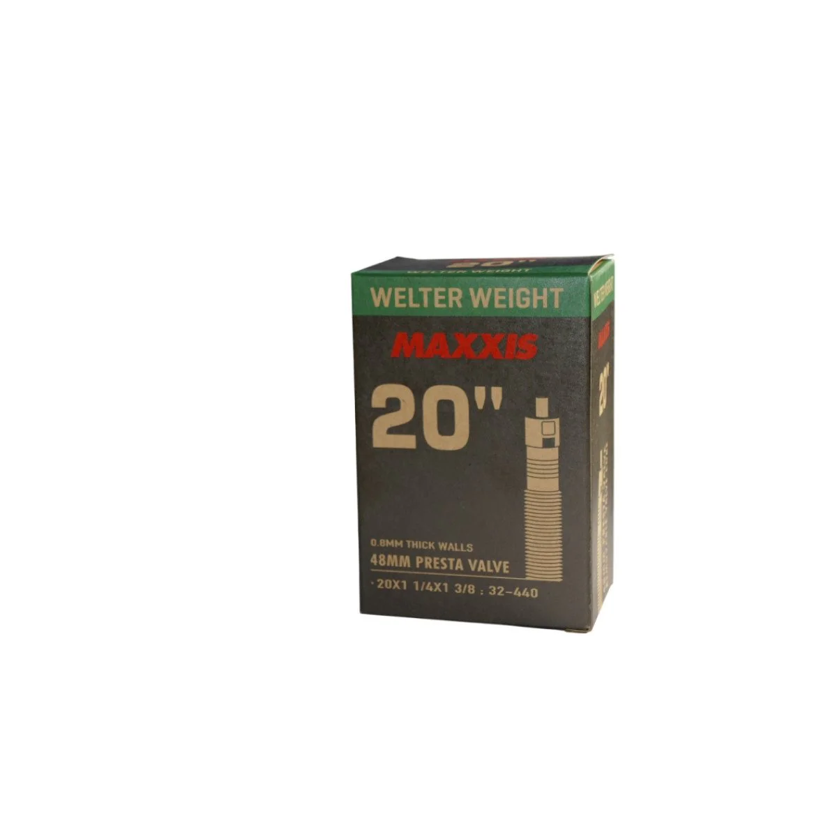 Maxxis 20 x 1*1/4 x 1*3/8 Presta 48 mm dviračio kamera | welter weight